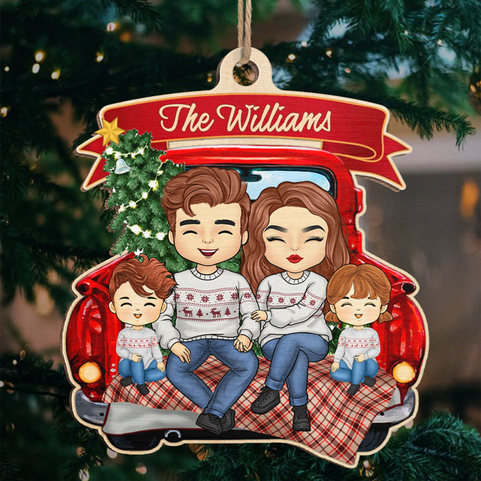 Family Is The Best Part Of Christmas - Family Personalized Custom Ornament - Wood Unique Shaped - Christmas Gift For Family Members