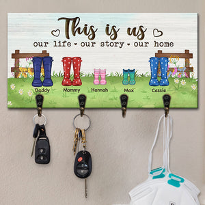 This Is Us, Our Life, Our Story, Our Home - Personalized Key Hanger, Key Holder - Gift For Family