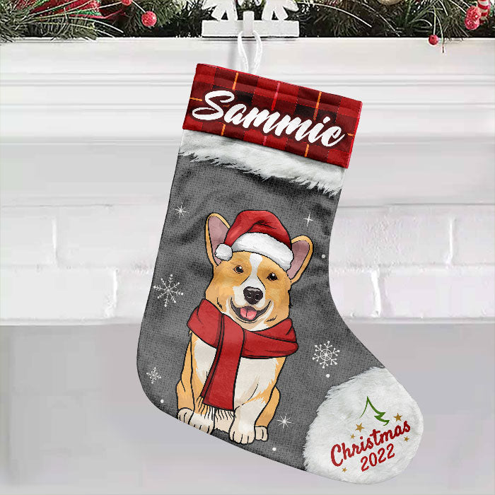 Joyeux Noël, mon cher bébé à fourrure ! Chaussette de Noël personnalisée ! Cadeau pour les amoureux des animaux.