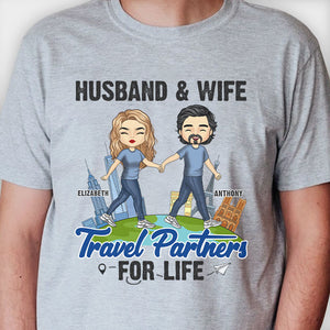Travel Partners For Life Husband Wife - Gift For Couples, Husband Wife - Personalized Unisex T-shirt, Hoodie