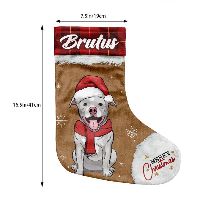 Joyeux Noël, mon cher bébé à fourrure ! Chaussette de Noël personnalisée ! Cadeau pour les amoureux des animaux.