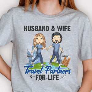 Travel Partners For Life Husband Wife - Gift For Couples, Husband Wife - Personalized Unisex T-shirt, Hoodie