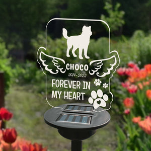 You Are Forever In Our Hearts - Personalized Memorial Garden Solar Light - Memorial Gift, Sympathy Gift