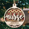 Tis The Season - Personalized Custom Round Shaped Wood Christmas Ornament - Gift For Coworker, Employee Appreciation, Farewell, Retirement Gift, Work Friend, Colleagues Friendship, Christmas Gift