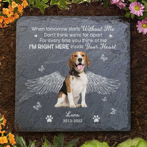 I'm Right Here Inside Your Heart - Personalized Memorial Stone - Upload Image, Memorial Gift, Sympathy Gift