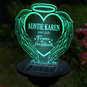 Forever In Our Hearts - Personalized Memorial Garden Solar Light - Memorial Gift, Sympathy Gift