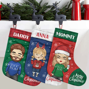 Christmas Eve Is Family Night - Personalized Custom Christmas Stocking - Gift For Family, Christmas Gift