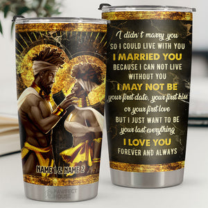 First Date, First Kiss, First Love - Personalized Tumbler - Gift For Couple, Husband Wife, Anniversary, Engagement, Wedding, Marriage Gift