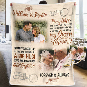 Consider It A Big Hug - Personalized Custom Blanket - Upload Image, Gift For Couple, Husband Wife, Anniversary, Engagement, Wedding, Marriage Gift, Christmas Gift