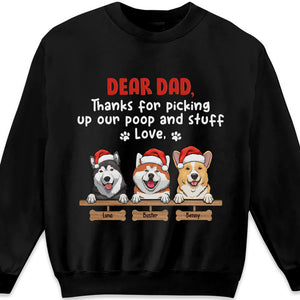 Dear Dad, We Love You - Dog Personalized Custom Unisex T-shirt, Hoodie, Sweatshirt - Christmas Gift For Pet Owners, Pet Lovers