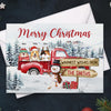 Merry Christmas Family Warmest Wishes - Personalized Custom Christmas Postcard, Christmas Card, Greeting Cards - Gift For Pet Lovers, Christmas Gift