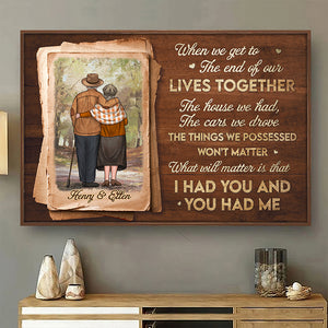 I Had You And You Had Me Paper Style - Personalized Horizontal Poster - Gift For Couples, Husband Wife