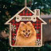 Sweet Home - Personalized Custom House Shaped Wood Photo Christmas Ornament - Upload Image, Gift For Pet Lovers, Christmas Gift