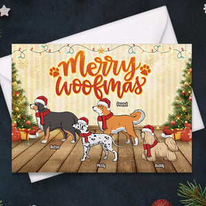 Merry Woofmas - Dog Personalized Custom Postcard, Greeting Cards - Christmas Gift For Pet Owners, Pet Lovers