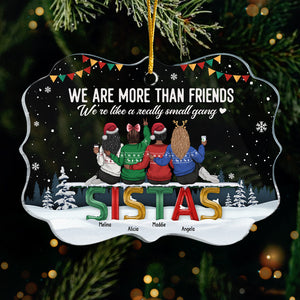 Besties Are Like A Really Small Gang - Personalized Custom Benelux Shaped Acrylic Christmas Ornament - Gift For Bestie, Best Friend, Sister, Birthday Gift For Bestie And Friend, Christmas Gift