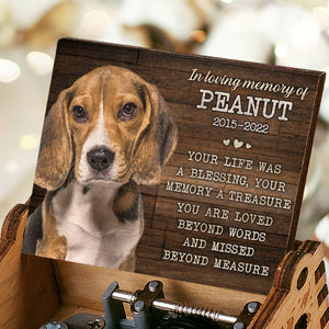 Your Life Was A Blessing - Personalized Music Box - Upload Image, Gift For Pet Lovers