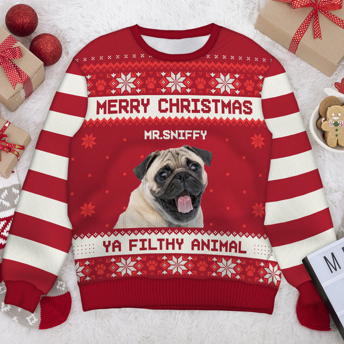 Merry christmas ya filthy animal 2024 dog jumper