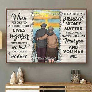 The End Of Our Lives - Personalized Horizontal Poster - Gift For Couples, Husband Wife