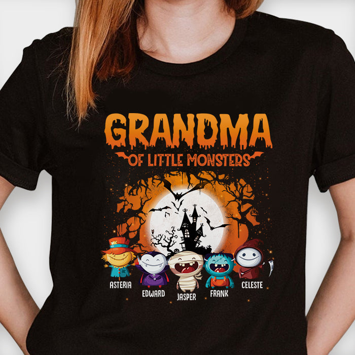 Grammy Of These Little Monsters Personalized Custom Unisex T Shirt Hoodie Sweatshirt Gift For Grandma Gift For Grandparents Halloween Gift