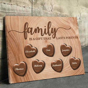 Family Is Forever - Personalized Horizontal Canvas - Gift For Couples, Husband Wife
