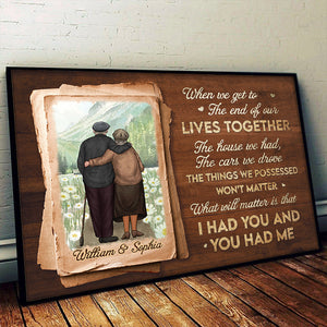 I Had You And You Had Me Paper Style - Personalized Horizontal Poster - Gift For Couples, Husband Wife