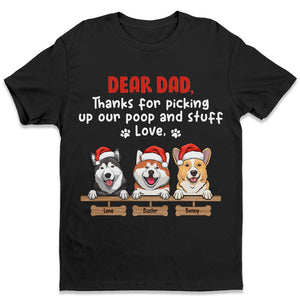 Dear Dad, We Love You - Dog Personalized Custom Unisex T-shirt, Hoodie, Sweatshirt - Christmas Gift For Pet Owners, Pet Lovers