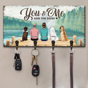You, Me & Our Fur Babies - Personalized Key Hanger, Key Holder - Gift For Couples, Gift For Dog Lovers
