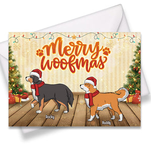 Merry Woofmas - Dog Personalized Custom Postcard, Greeting Cards - Christmas Gift For Pet Owners, Pet Lovers