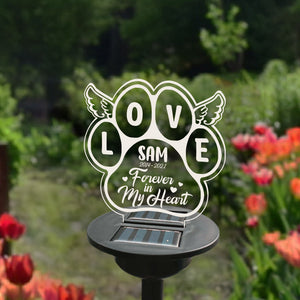 Forever In My Heart - Personalized Memorial Garden Solar Light - Memorial Gift, Sympathy Gift
