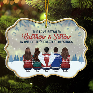 Life Is Better With Family - Personalized Custom Benelux Shaped Acrylic Christmas Ornament - Gift For Family, Christmas Gift