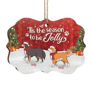 'Tis The Season To Be Jolly - Dog Personalized Custom Ornament - Wood Benelux Shaped - Christmas Gift For Pet Owners, Pet Lovers