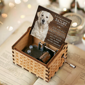 Your Life Was A Blessing - Personalized Music Box - Upload Image, Gift For Pet Lovers