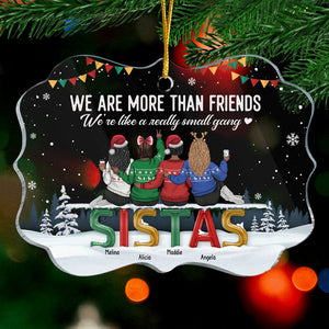Besties Are Like A Really Small Gang - Personalized Custom Benelux Shaped Acrylic Christmas Ornament - Gift For Bestie, Best Friend, Sister, Birthday Gift For Bestie And Friend, Christmas Gift