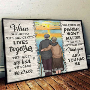 The End Of Our Lives - Personalized Horizontal Poster - Gift For Couples, Husband Wife