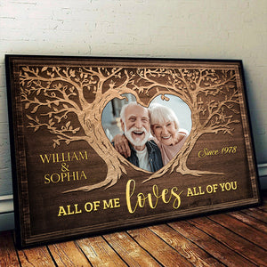All Of Me Loves All Of You - Personalized Horizontal Poster - Upload Image, Gift For Couples, Husband Wife
