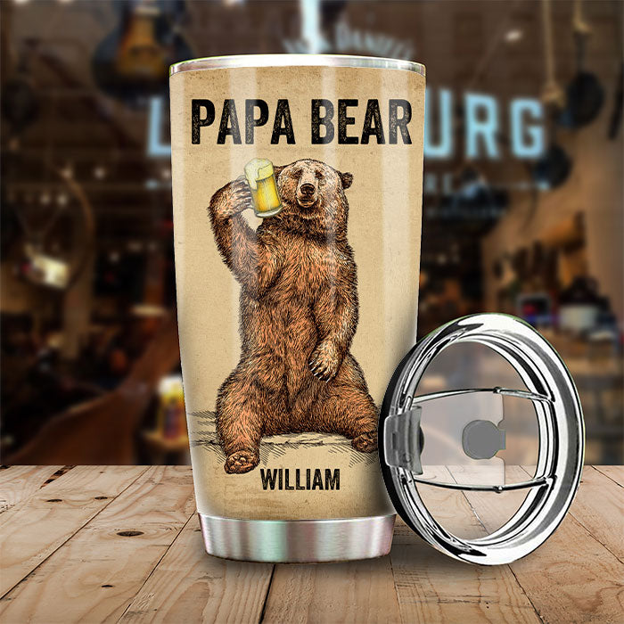 Custom Papa Bear Mug with Kids' Names, Father's Day Mugs, Papa Bear  Birthday Gifts For Dad