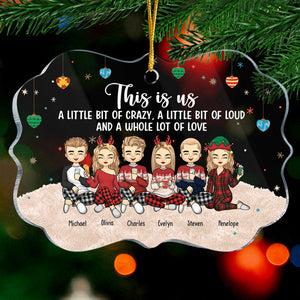 A Whole Lot Of Love - Family Personalized Custom Ornament - Acrylic Benelux Shaped - Christmas Gift For Family Members