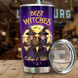 Best Witches - We Go Together Like Drunk And Disorderly - Personalized Tumbler - Gift For Bestie, Best Friend, Sister, Birthday Gift For Bestie And Friend, Halloween Gift