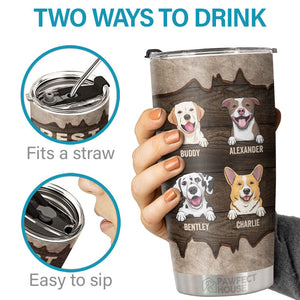 Best Dog Dad Ever - Personalized Tumbler - Gift For Dog Lovers, Dog Owners, Dog Gift, Gift For Pet Lovers