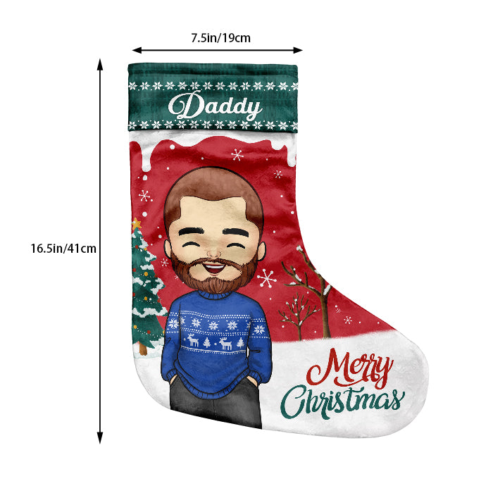 La joie de Noël se partage en famille - Chaussette de Noël personnalisée - Cadeau pour la famille, cadeau de Noël