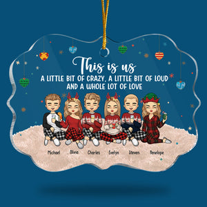 A Whole Lot Of Love - Family Personalized Custom Ornament - Acrylic Benelux Shaped - Christmas Gift For Family Members
