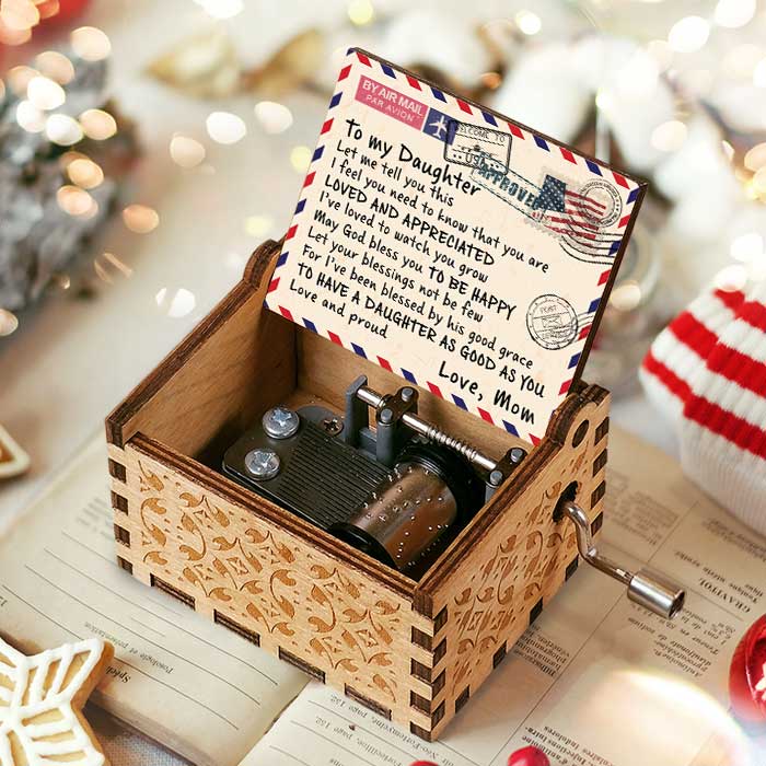 Tu es aimé et apprécié - Boîte à musique - Cadeau pour fille