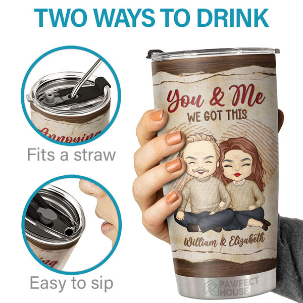 Come Sip With Me: Personalised Stainless Steel Tumbler With