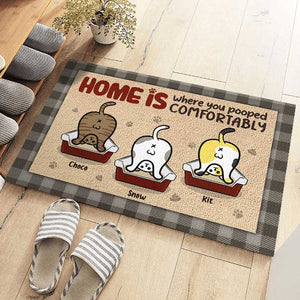 Home Is Where You Pooped Comfortably - Personalized Decorative Mat - Gift For Pet Lovers, Pet Owners, Pet Gift