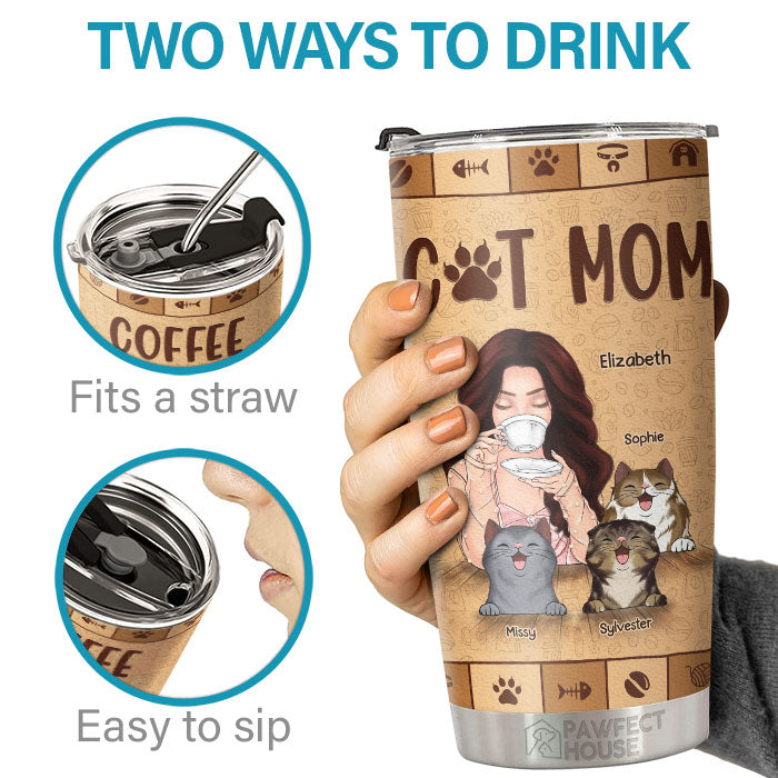 Fur Mama Tumbler With Straw Dog Mom Tumbler Cat Mama Dog Owner 