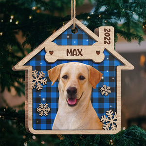 Sweet Home - Personalized Custom House Shaped Wood Photo Christmas Ornament - Upload Image, Gift For Pet Lovers, Christmas Gift