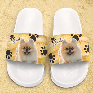My Beloved Pet - Personalized Slide Sandals, Slippers - Upload Image, Gift For Pet Lovers