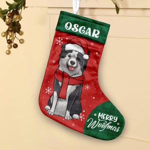 Sending You Pugs And Kisses This Christmas - Personalized Custom Christmas Stocking - Gift For Pet Lovers, Christmas Gift