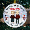 Annoying For Many Years And Going Strong - Personalized Custom Round Shaped Ceramic Christmas Ornament - Gift For Couple, Husband Wife, Anniversary, Engagement, Wedding, Marriage Gift, Christmas Gift