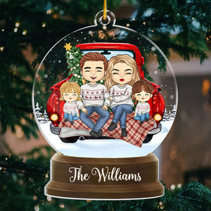 Family Is A Gift - Family Personalized Custom Ornament - Acrylic Snow Globe Shaped - Christmas Gift For Family Members